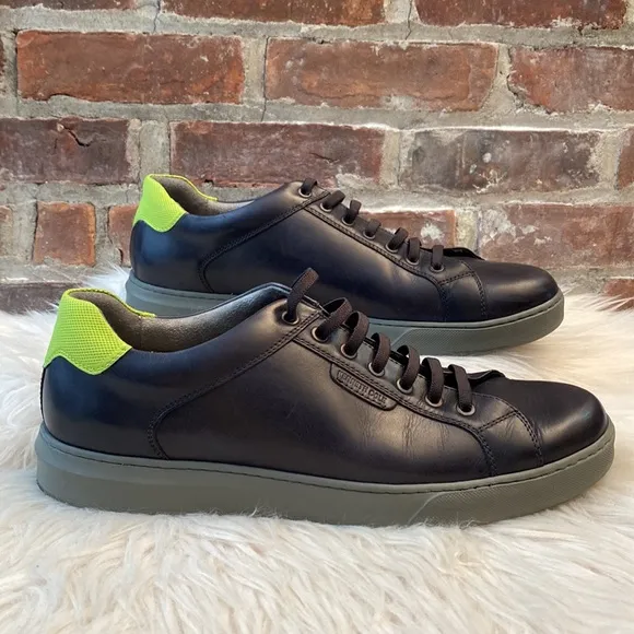 Kenneth Cole New York Men's Liam Leather Low-top Tennis Sneakers, Size 12