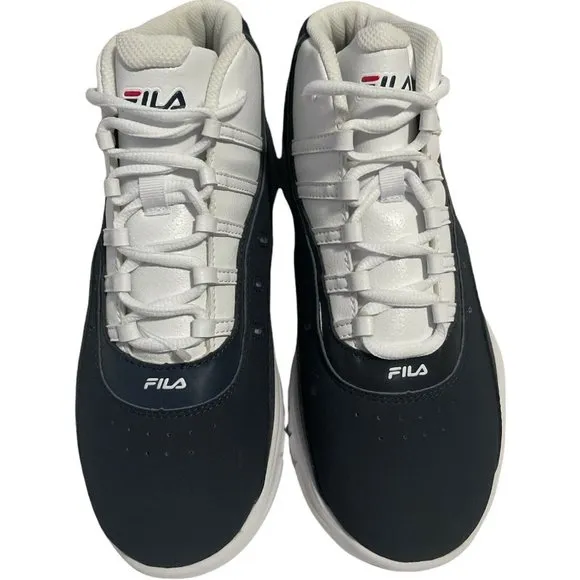 Kids Sneakers Size 2.5 Fila All City Hi-Top Blue/White Lace Up Faux Leather