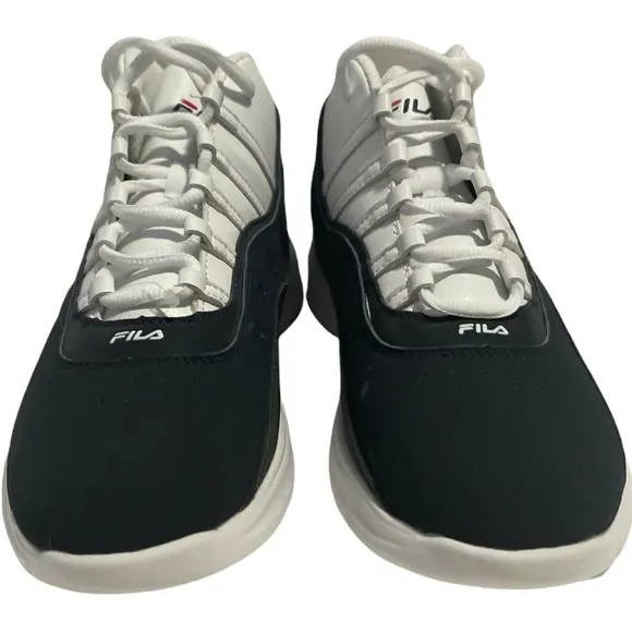 Kids Sneakers Size 2.5 Fila All City Hi-Top Blue/White Lace Up Faux Leather