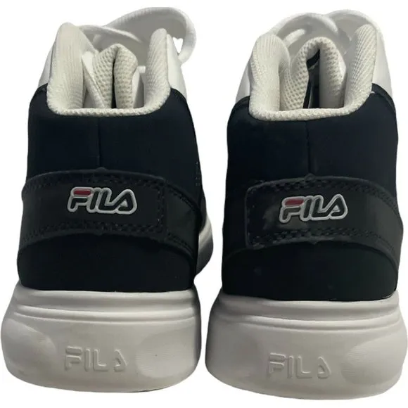 Kids Sneakers Size 2.5 Fila All City Hi-Top Blue/White Lace Up Faux Leather