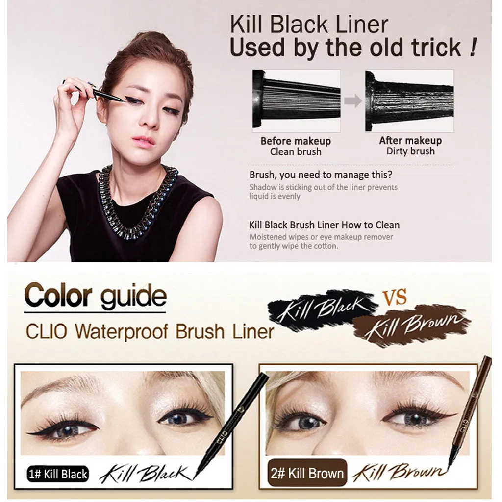 Kill Black Waterproof Brush Liner 0.55ml