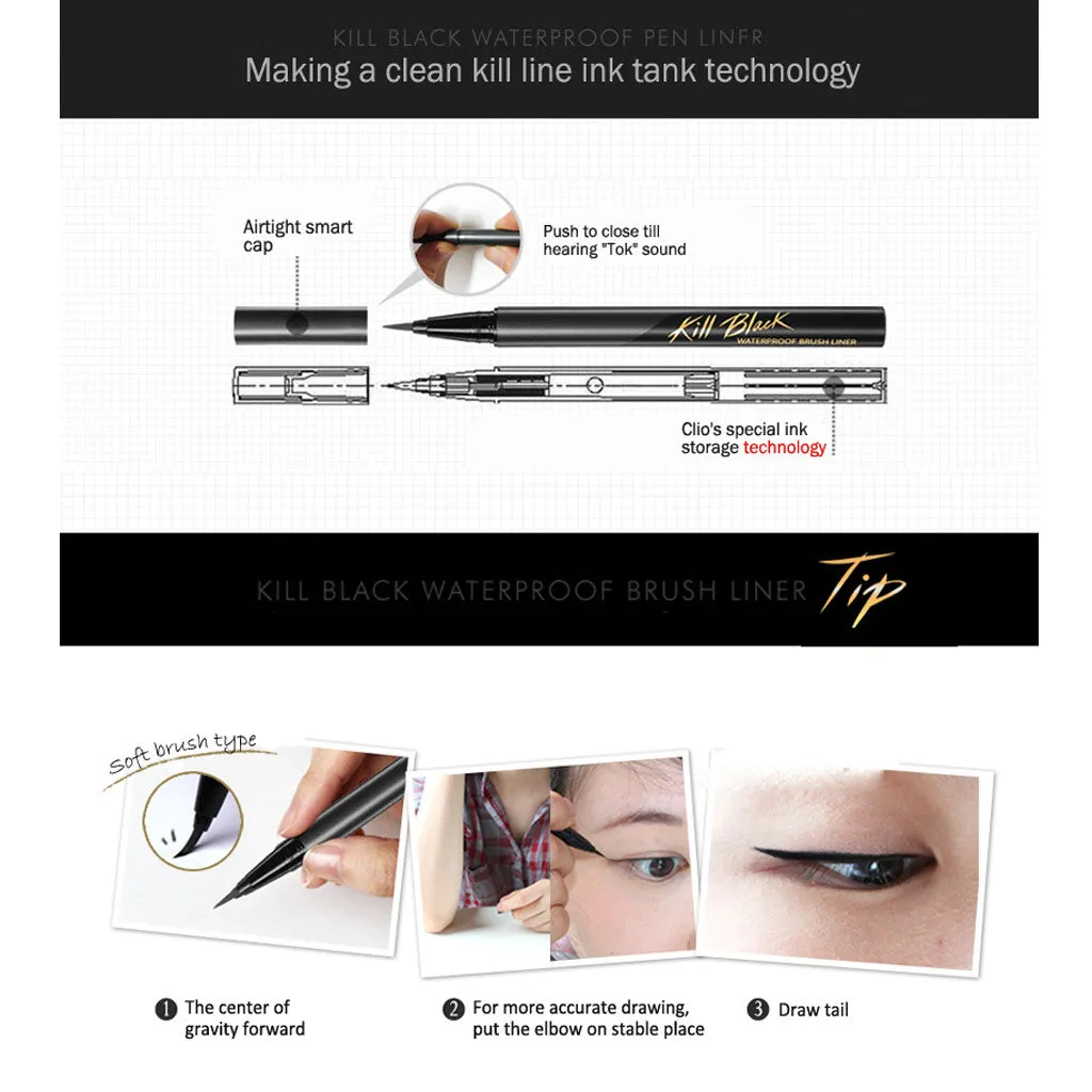 Kill Black Waterproof Brush Liner 0.55ml