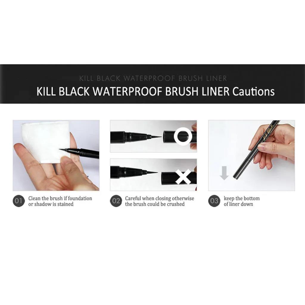 Kill Black Waterproof Brush Liner 0.55ml