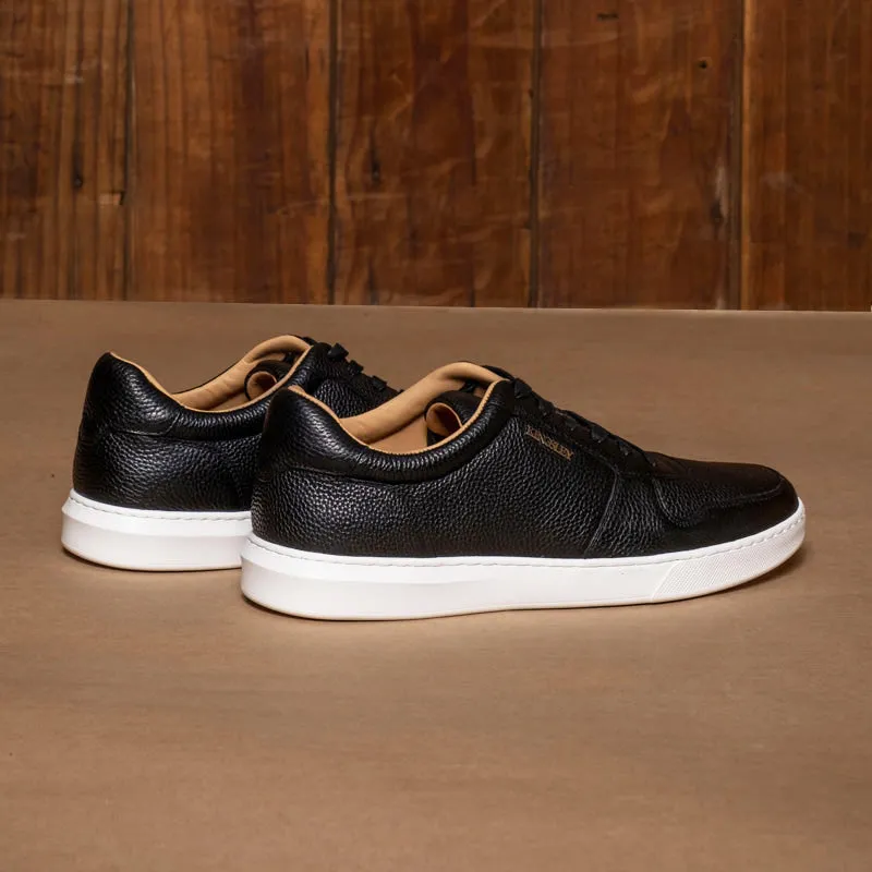 Kingsley Heath S Metal Trim Court Sneaker Black/Brass/White