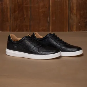 Kingsley Heath S Metal Trim Court Sneaker Black/Brass/White