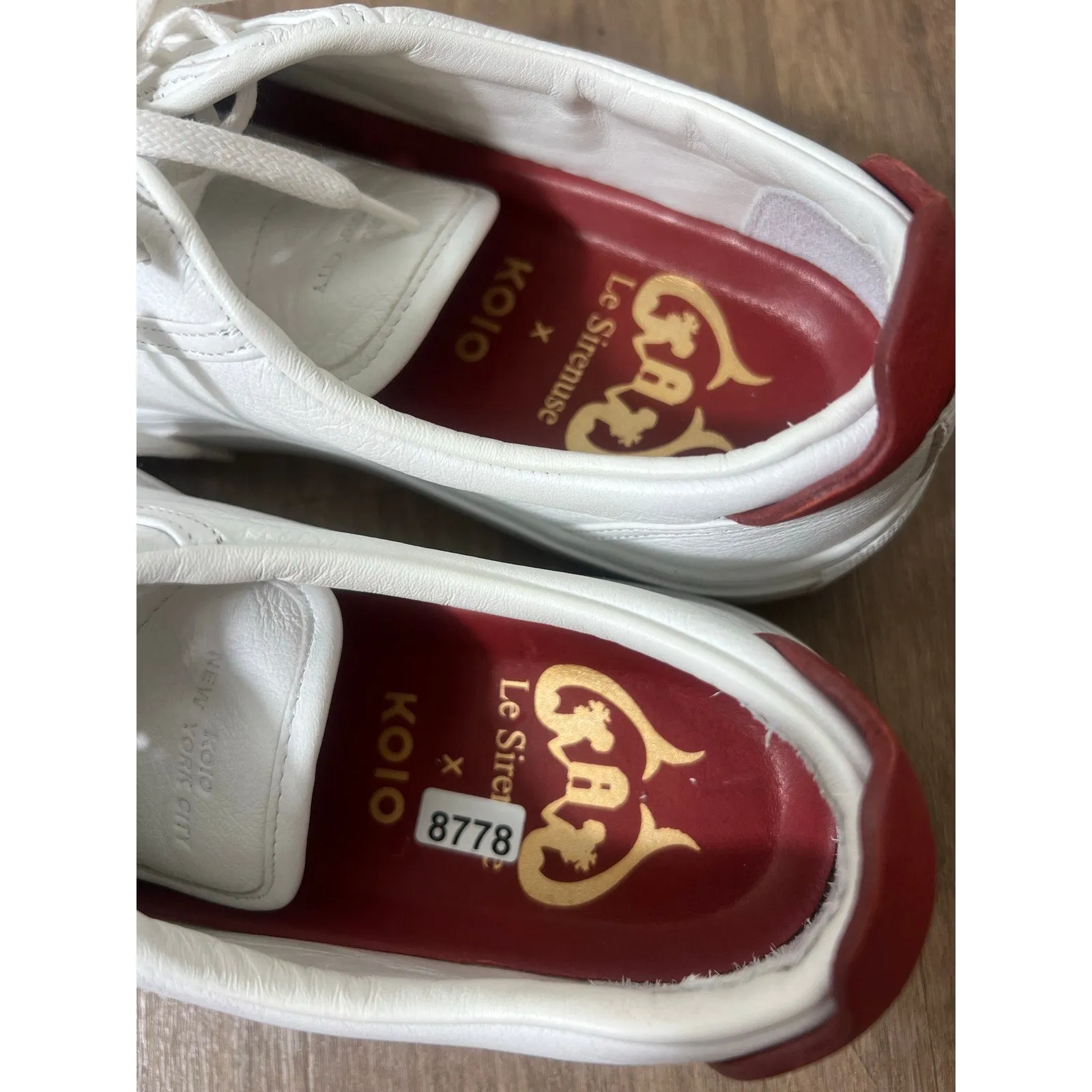 Kolo White Leather Sneakers Womens Sz 8