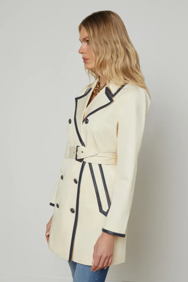 L'Agence - Toru Trench Coat - Pearl/Midnight