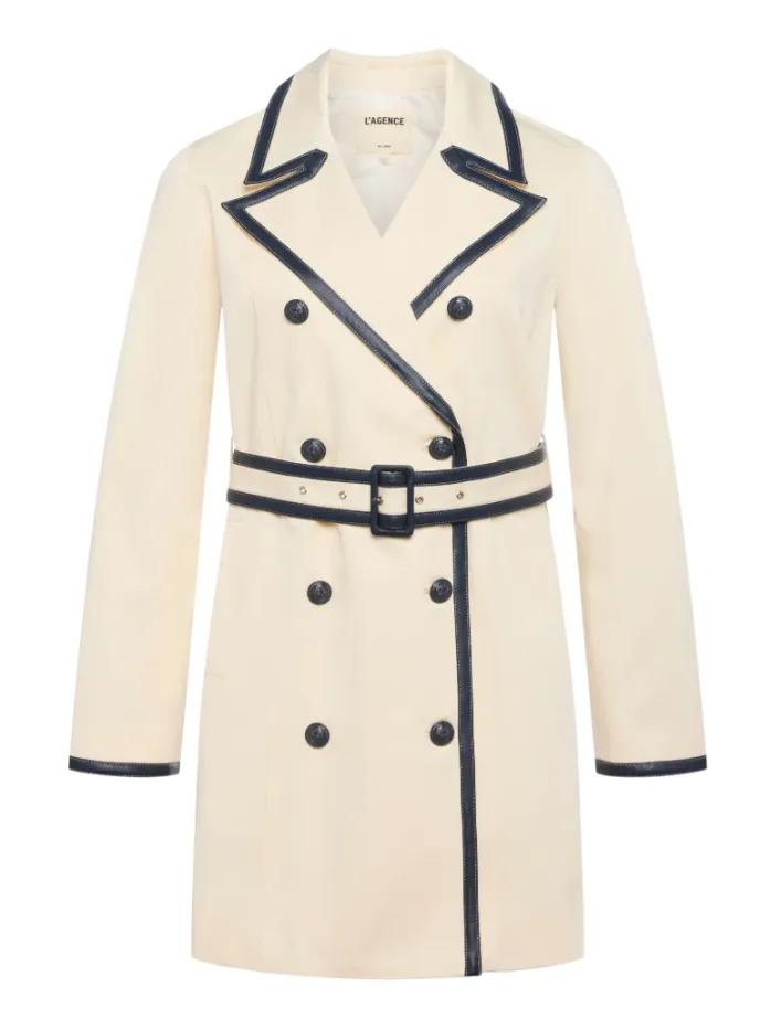 L'Agence - Toru Trench Coat - Pearl/Midnight