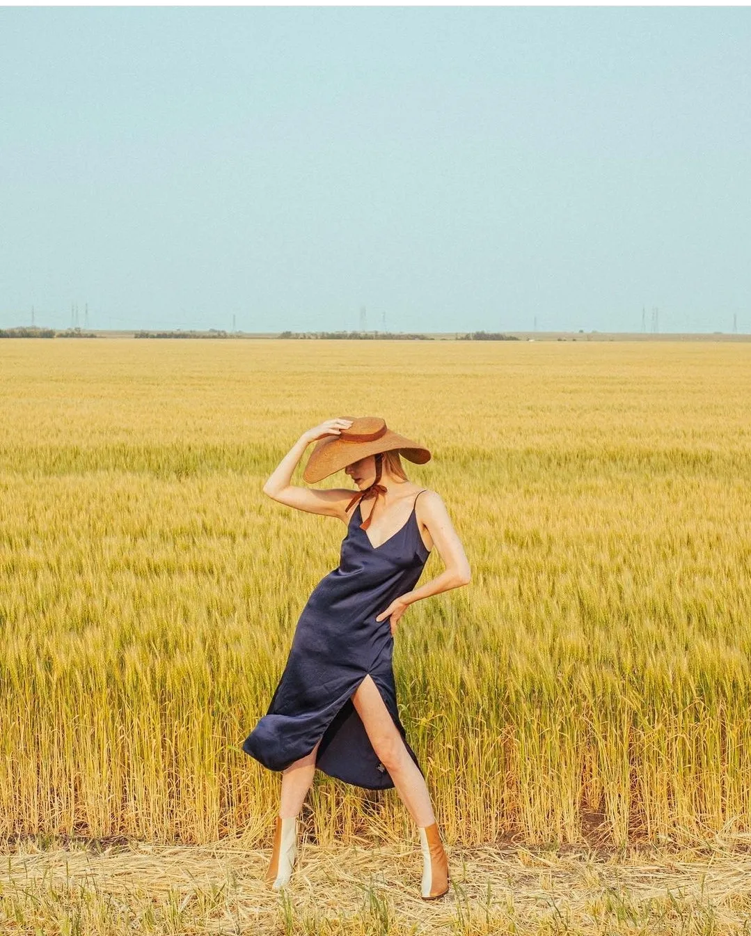 Lola Wide Brim Jute Straw Hat, in Havana Brown