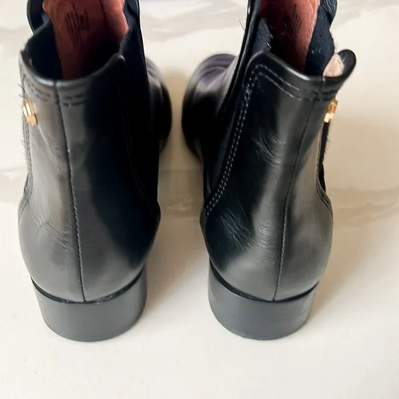 Louise et Cie Waldon Black Leather Ankle Boots Womens Sz 8 M