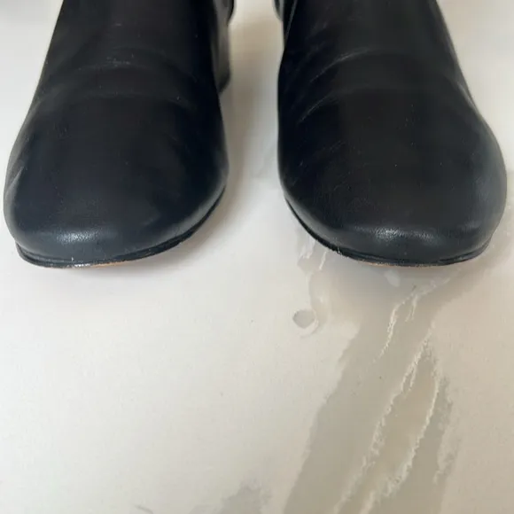 Louise et Cie Waldon Black Leather Ankle Boots Womens Sz 8 M