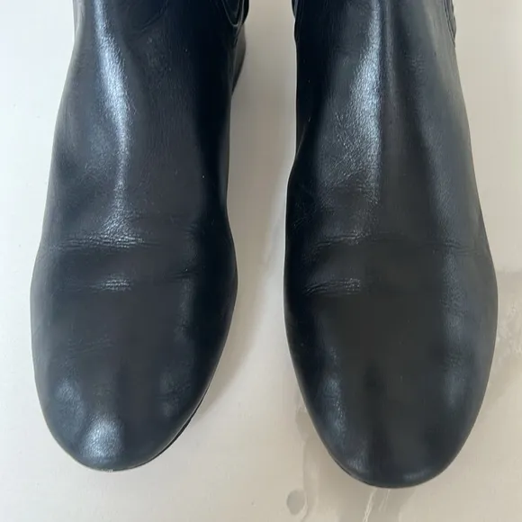 Louise et Cie Waldon Black Leather Ankle Boots Womens Sz 8 M