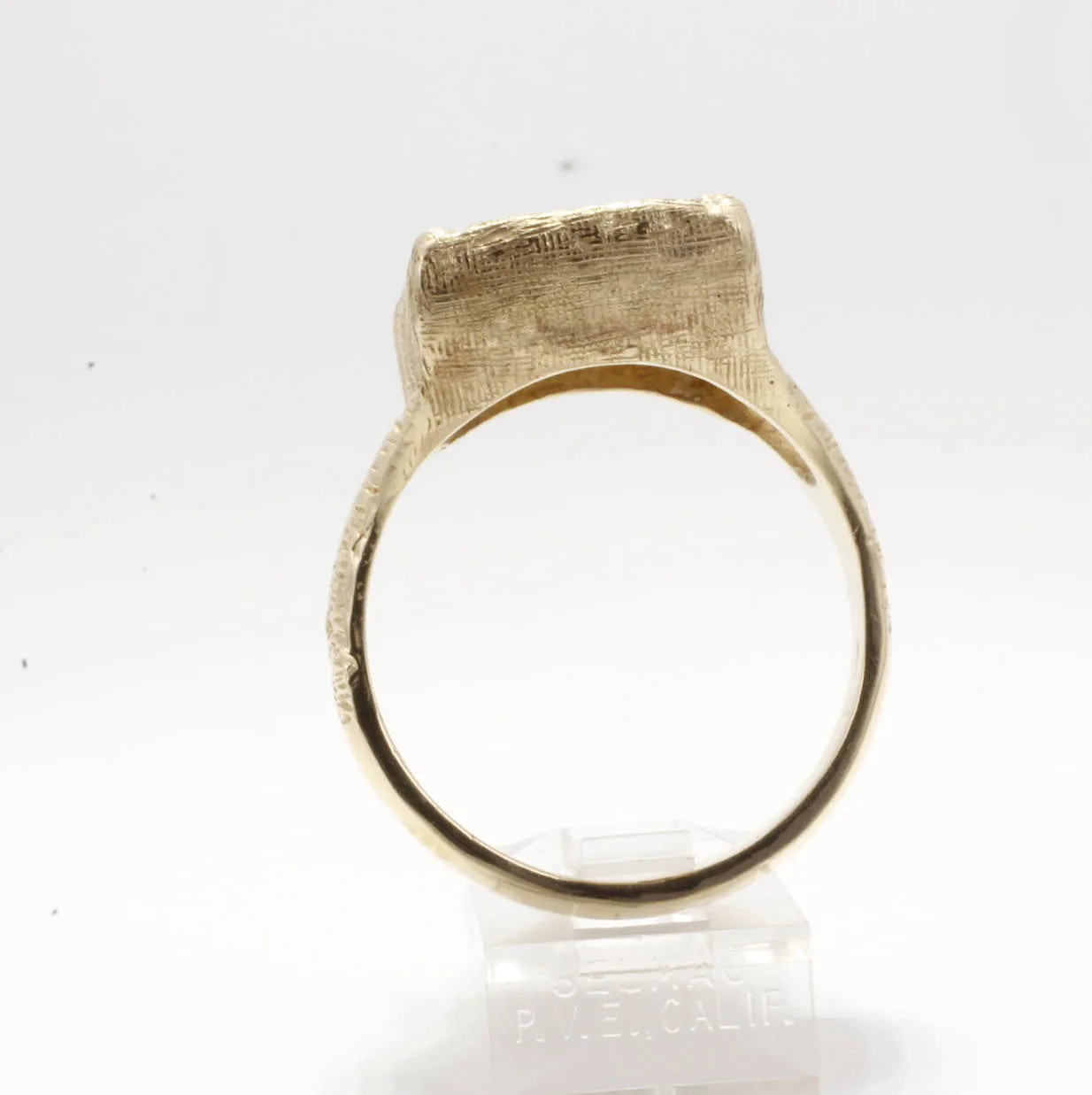 Mans Large Diamond Cotton Bale Ring