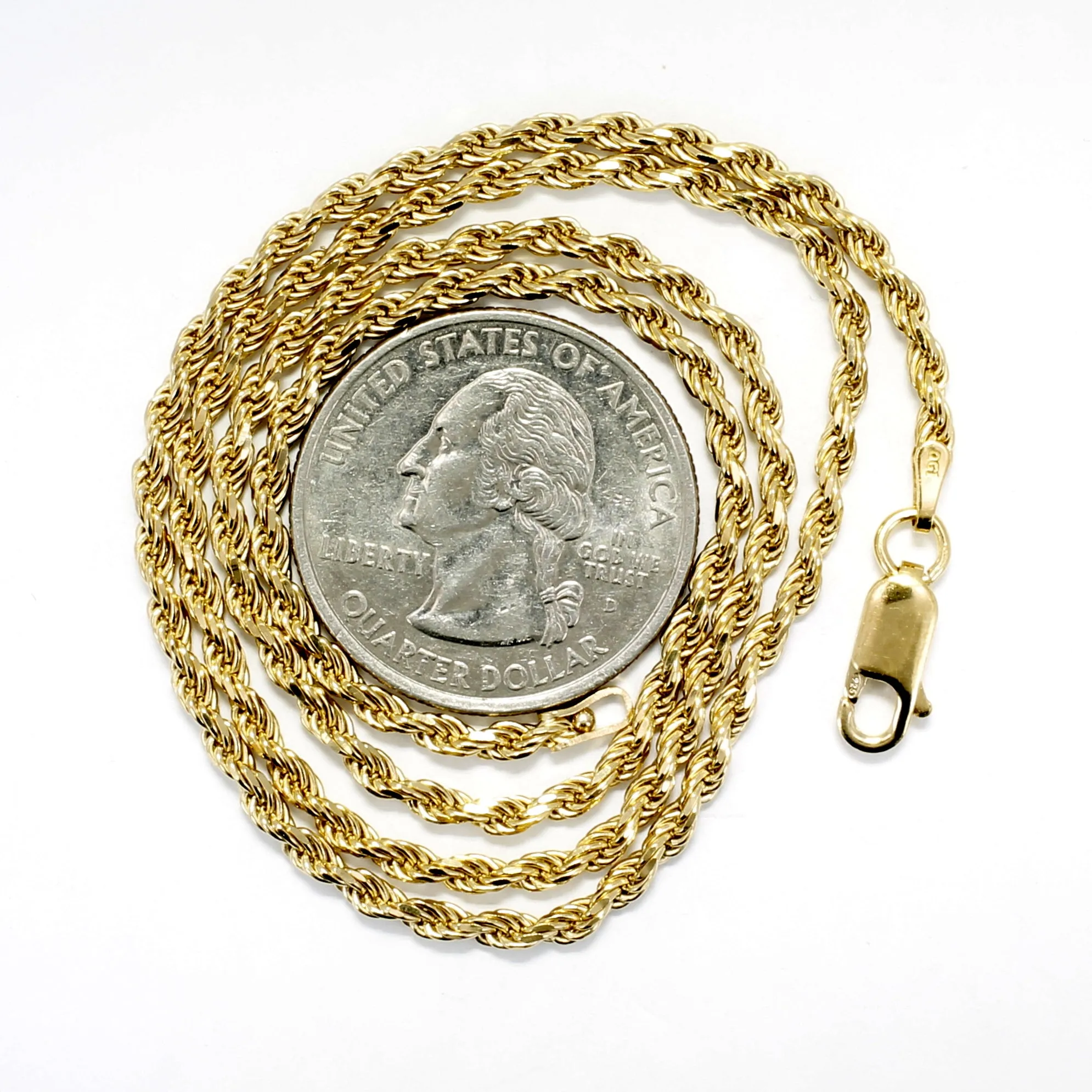 Mans Large Gold Cotton Bale Necklace with Rope Chain for him