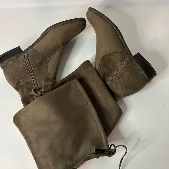 Marc Fisher Over the Knee Boots Pointed Toe Block Heel Cognac Women's S 7.5 NWOT