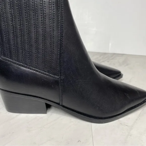 Marc Fisher Yarita Black Leather Bootie 5M