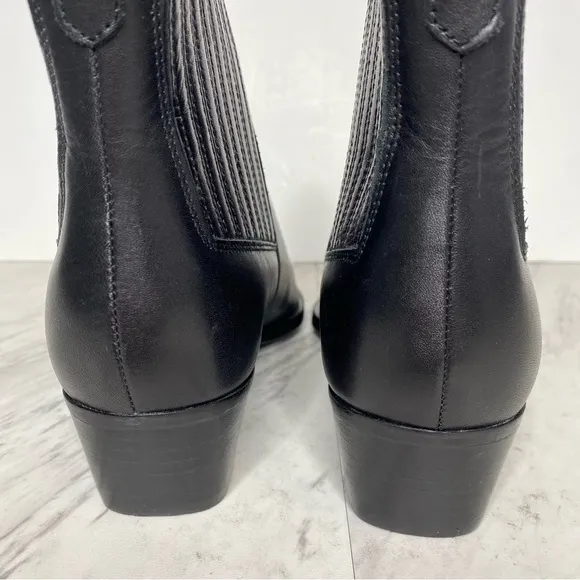 Marc Fisher Yarita Black Leather Bootie 5M
