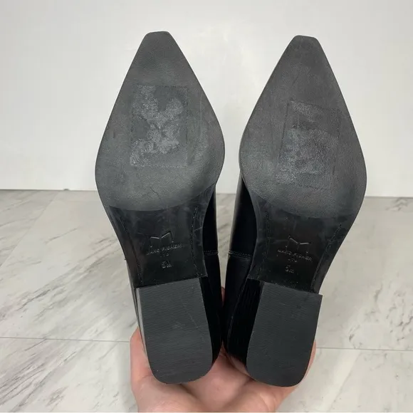 Marc Fisher Yarita Black Leather Bootie 5M