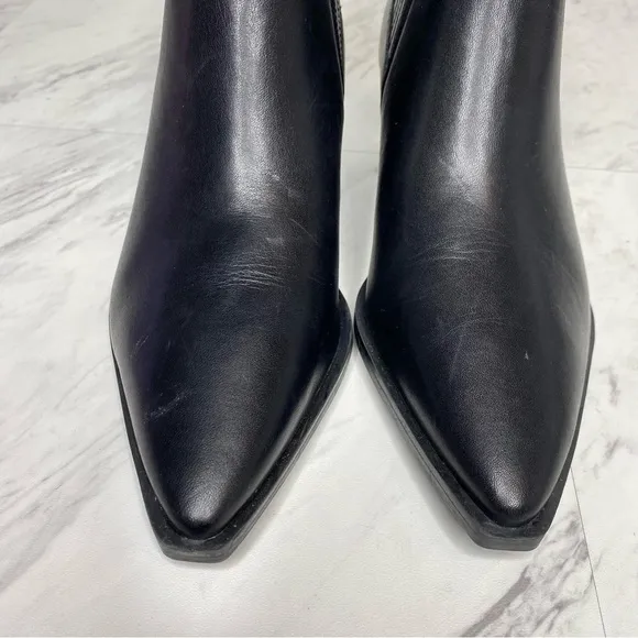 Marc Fisher Yarita Black Leather Bootie 5M