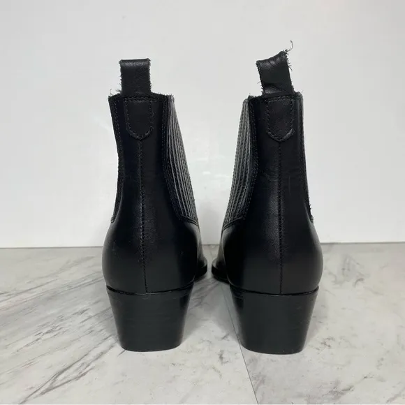 Marc Fisher Yarita Black Leather Bootie 5M