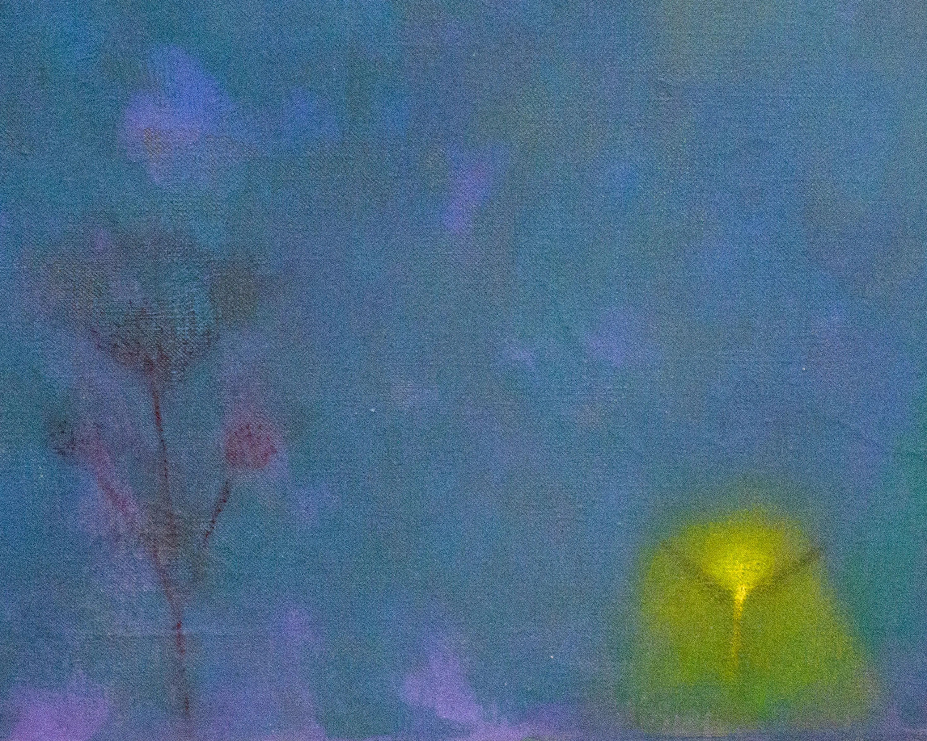 Martin Friedman Signed “Moon Flower” Abstract Oil on Canvas Painting