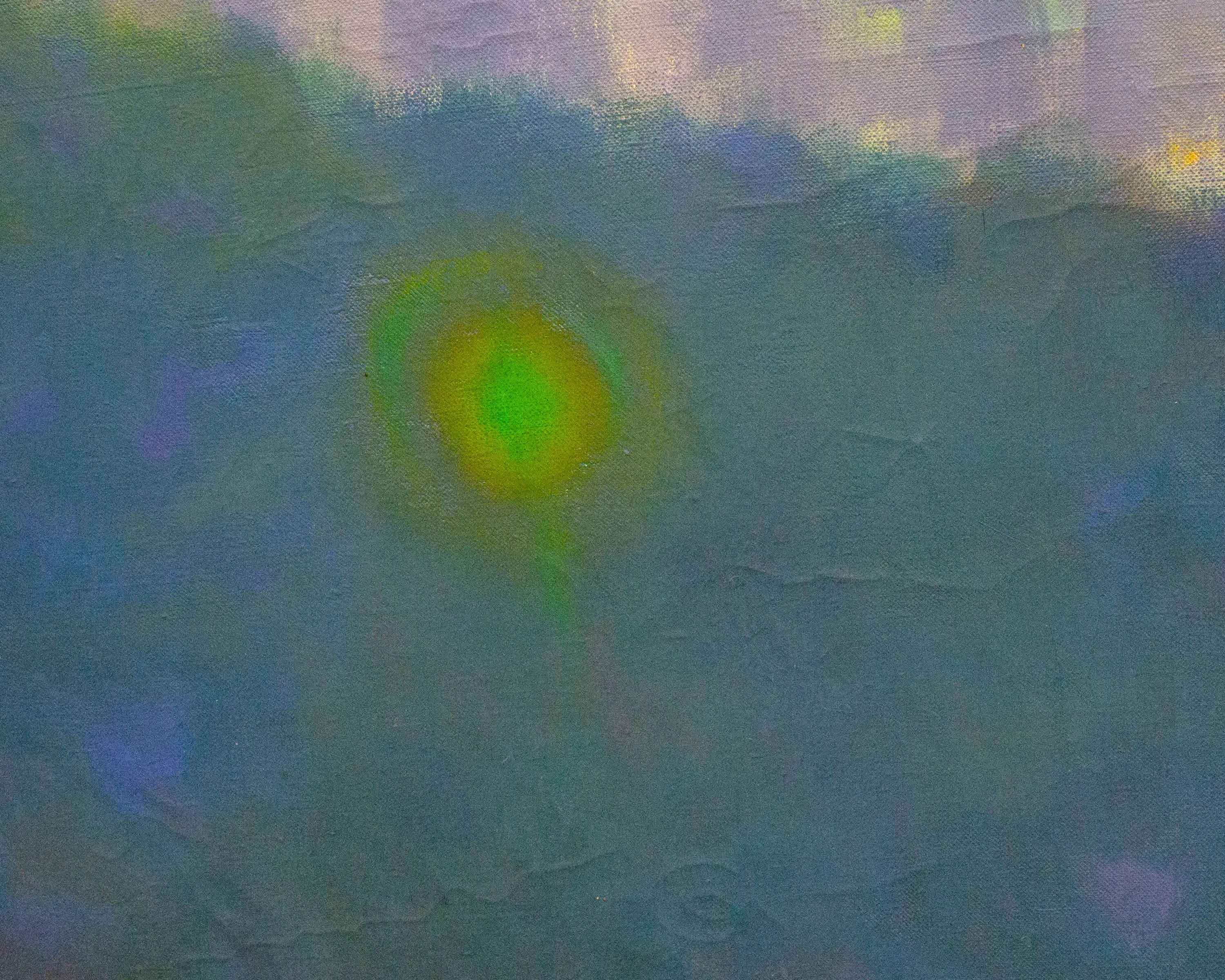 Martin Friedman Signed “Moon Flower” Abstract Oil on Canvas Painting