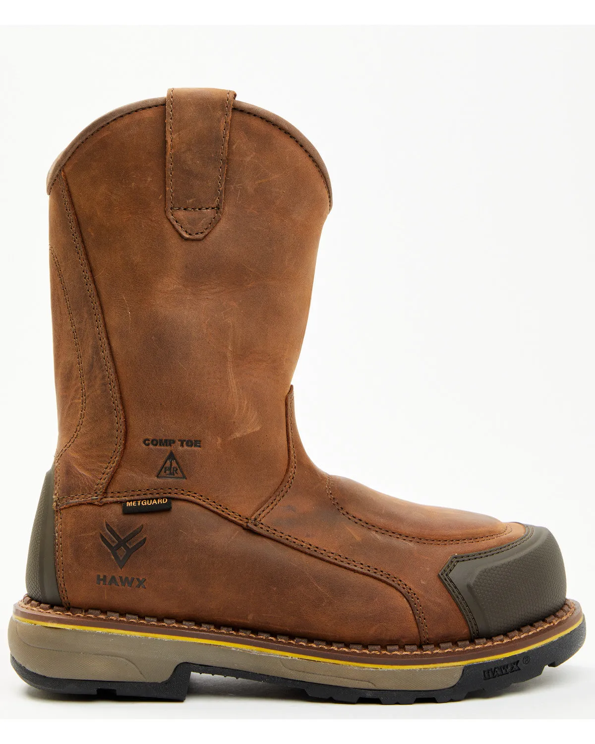 Men's 10" Internal Met Guard Pull-On Work Boots - Composite Toe
