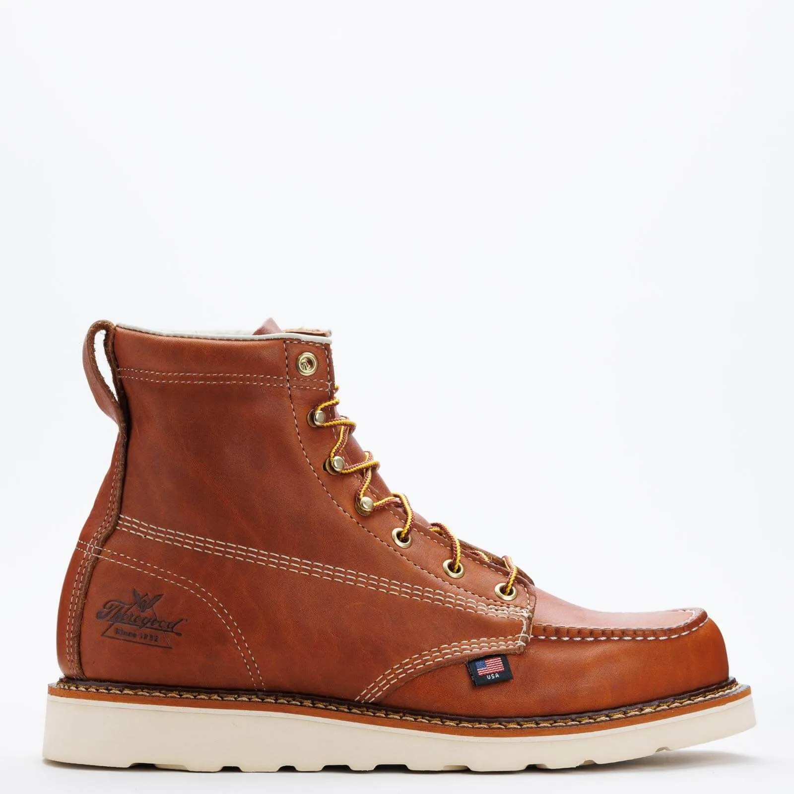 Mens American Heritage Soft Toe– 6″ Tobacco Moc Toe – MAXWear Wedge (U.S.A)