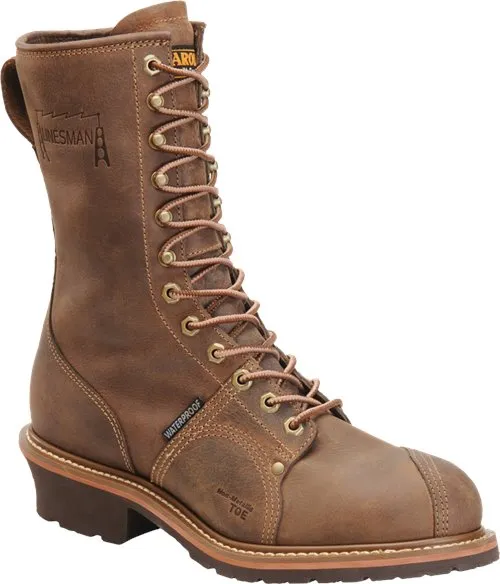 Men's Carolina 10" Waterproof Composite Toe Linesman Work Boot