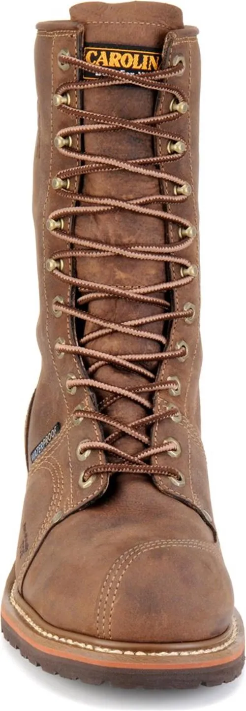 Men's Carolina 10" Waterproof Composite Toe Linesman Work Boot