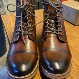 Men’s Joseph Abboud Alan Cap Toe inside Zipper Ankle Boots Sz 10D.  NWOB