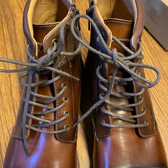 Men’s Joseph Abboud Alan Cap Toe inside Zipper Ankle Boots Sz 10D.  NWOB