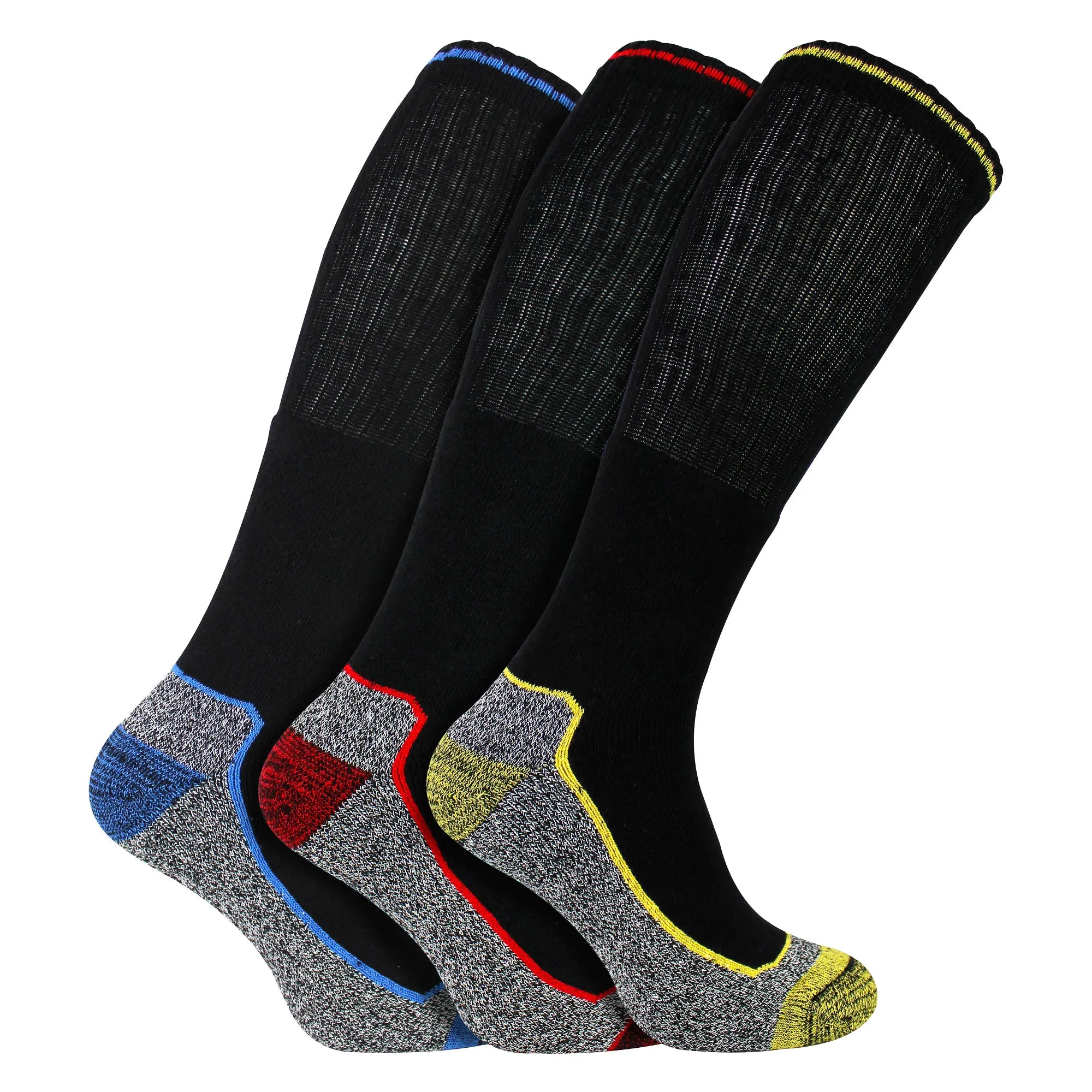 Men's Knee High Bamboo Work Socks for Steel Toe Boots | Anti Sweat Heavy Duty