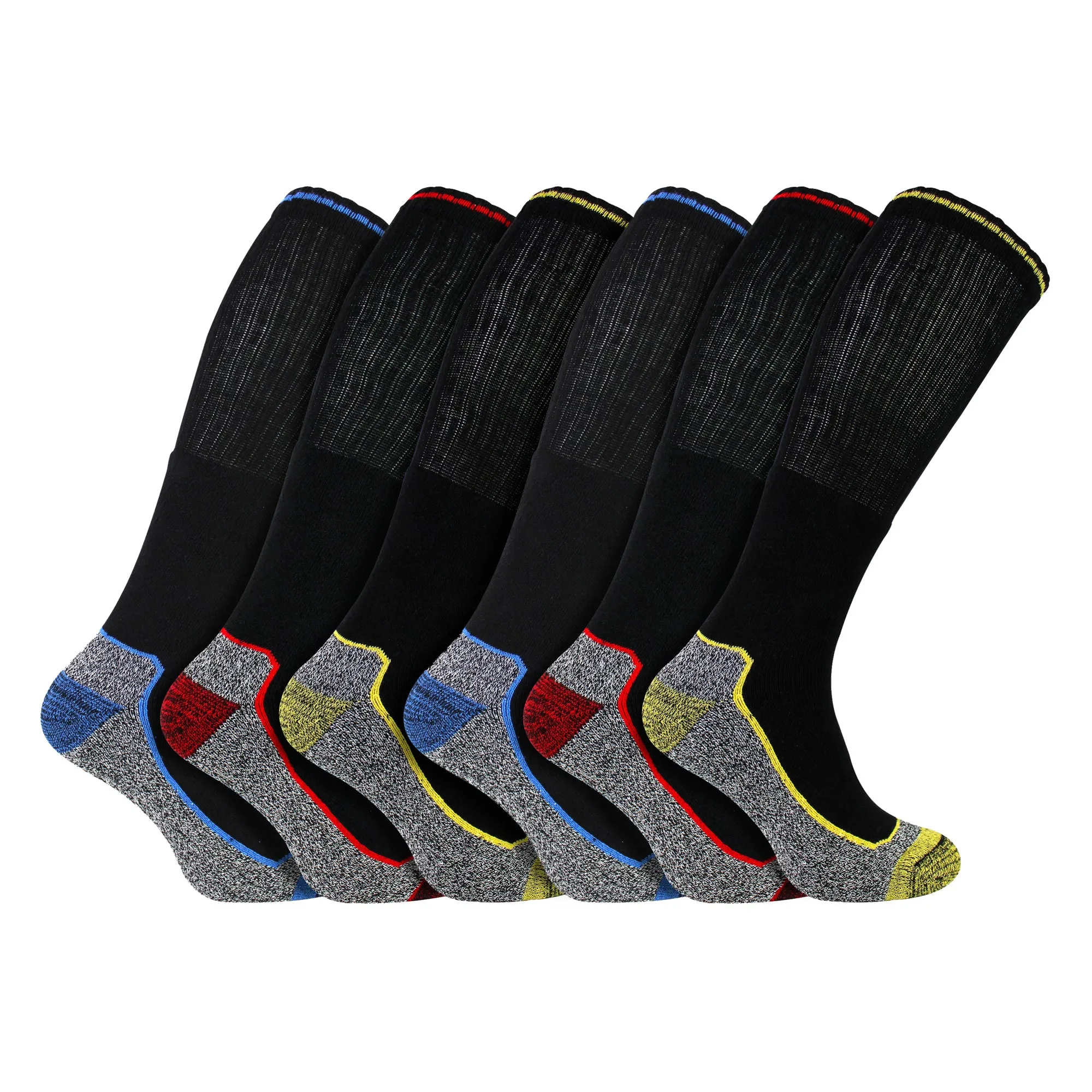 Men's Knee High Bamboo Work Socks for Steel Toe Boots | Anti Sweat Heavy Duty