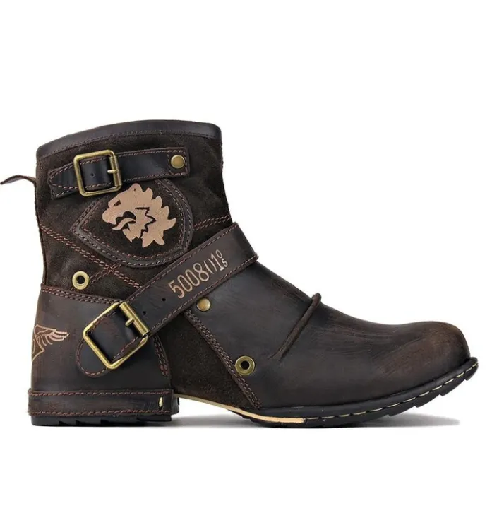 Men's leather Martin boots