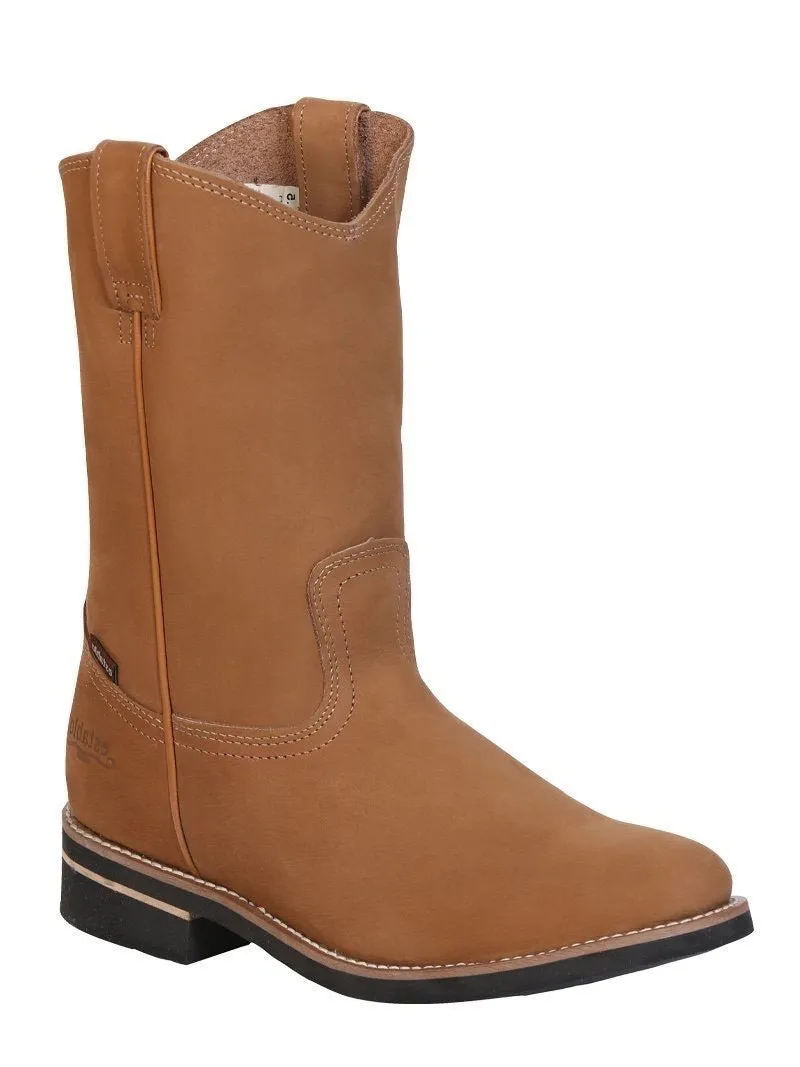 Men's Nubuck Leather Work Boots Without Steel Toe 'Establo' Cinnamon Color 303