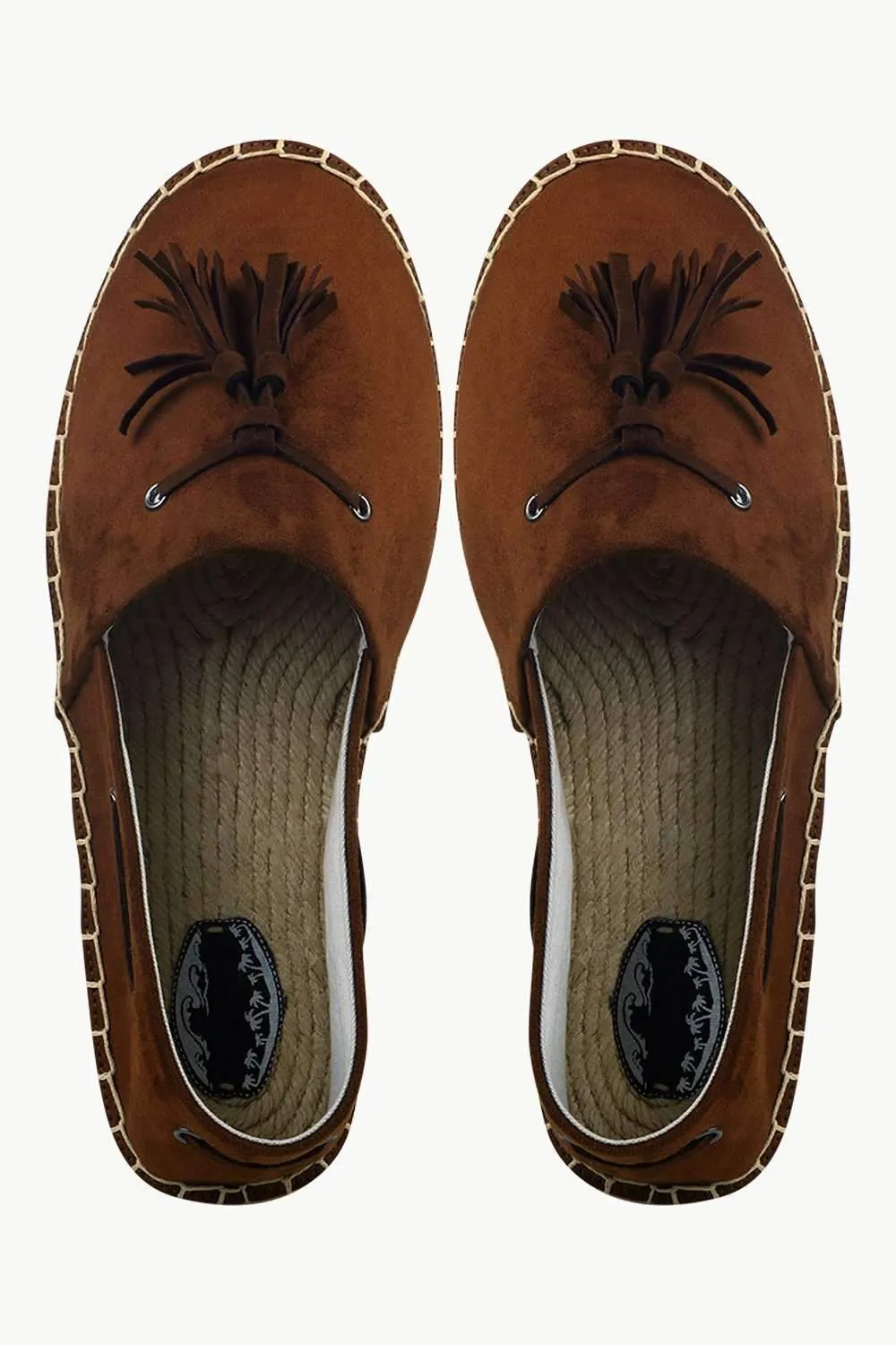 Men's Suede Chocolate Tassel Espadrilles