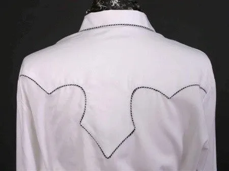 Men's Vintage Western Shirt Collection: Scully Classic White & Black