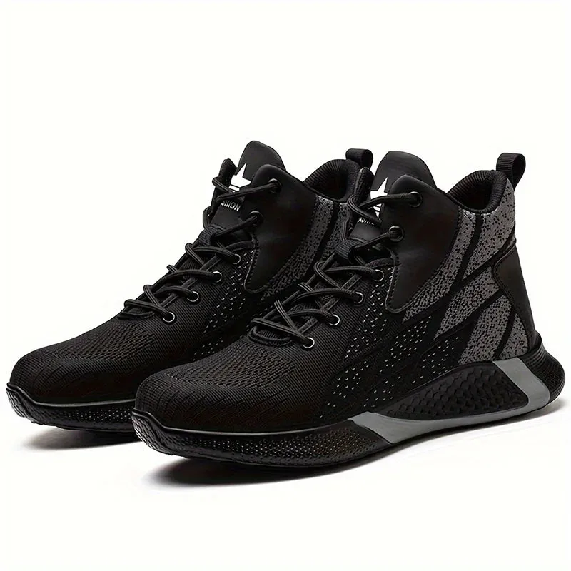 Men's Work Shoes Steel Toe Anti-Puncture Safety Shoes Man Comfortable Lightweight Fashion Men's Safety Shoes Men's Work Boots
