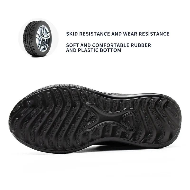 Men's Work Shoes Steel Toe Anti-Puncture Safety Shoes Man Comfortable Lightweight Fashion Men's Safety Shoes Men's Work Boots