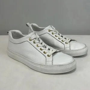 M. Gemi The Palestra White Leather Lace Up Sneakers size 38 1/2 made in Italy
