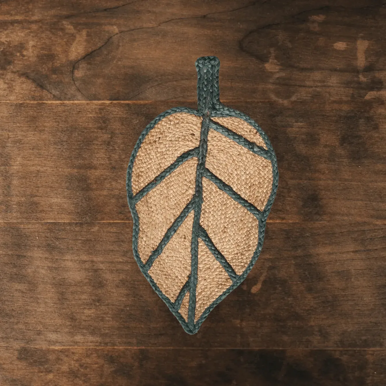 Monstera Leaf Shape Jute Rug
