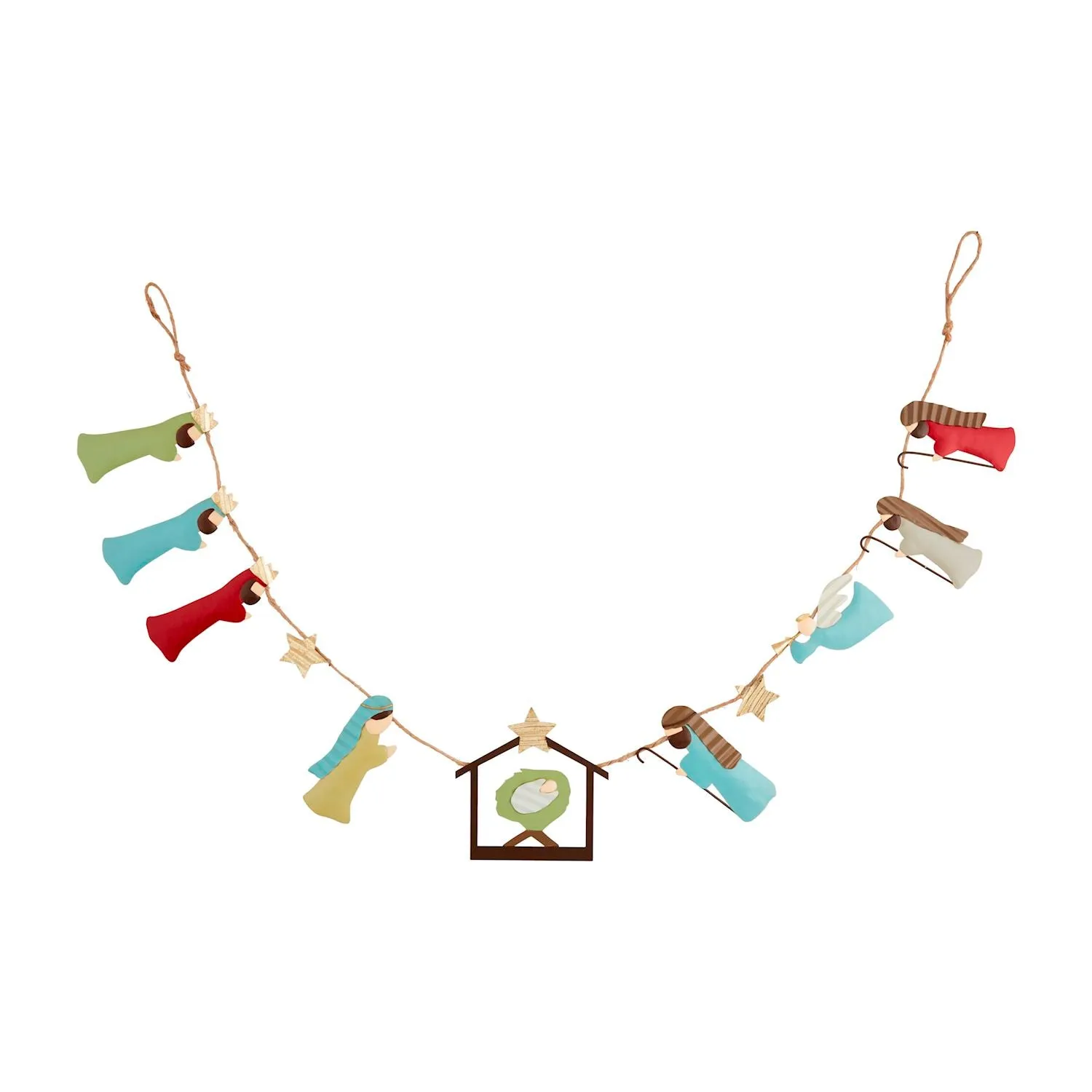 Mud Pie Garland Tin Nativity