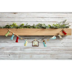 Mud Pie Garland Tin Nativity
