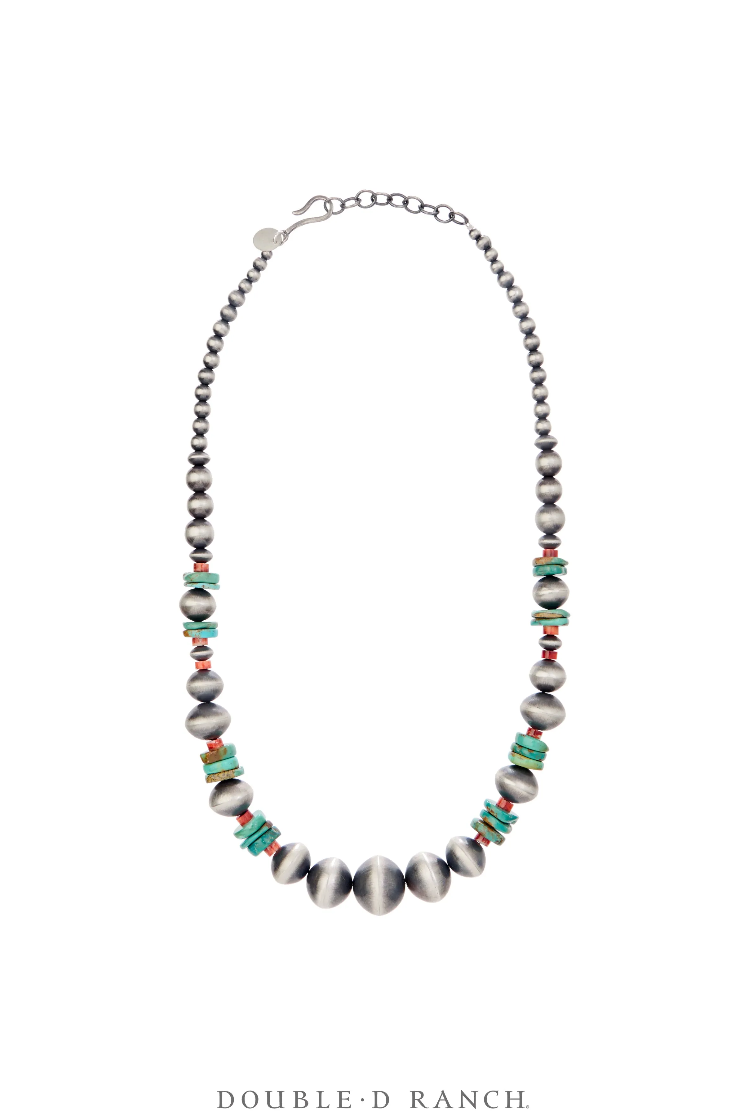 Necklace, Desert Pearl, Turquoise & Mixed Stones, Graduated, Hallmark, Contemporary 20", 3517