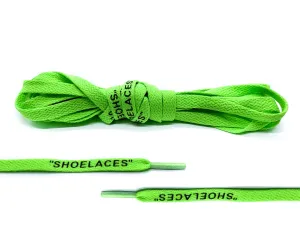 Neon Green Off-White "SHOE LACES" Laces