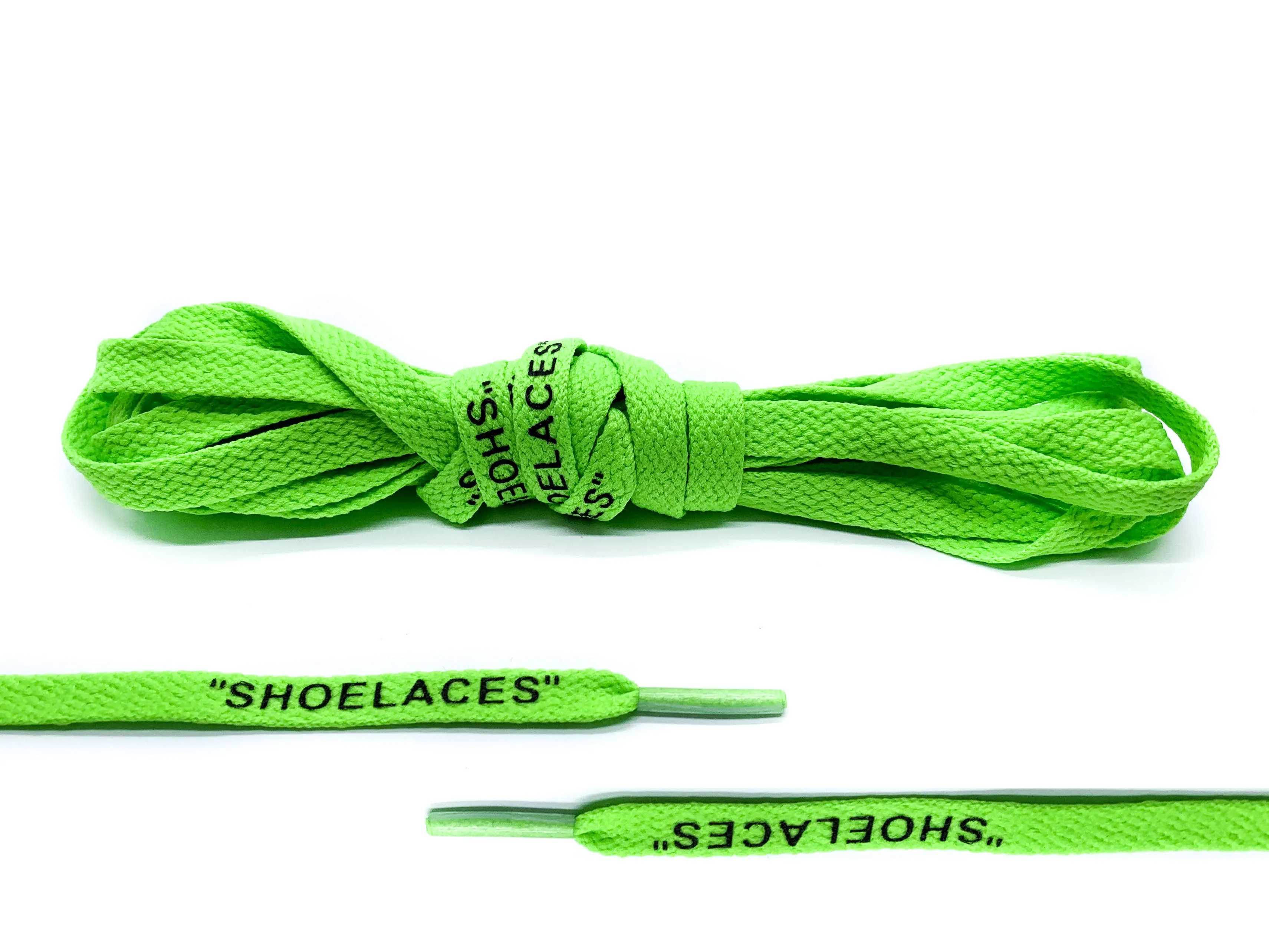 Neon Green Off-White "SHOE LACES" Laces