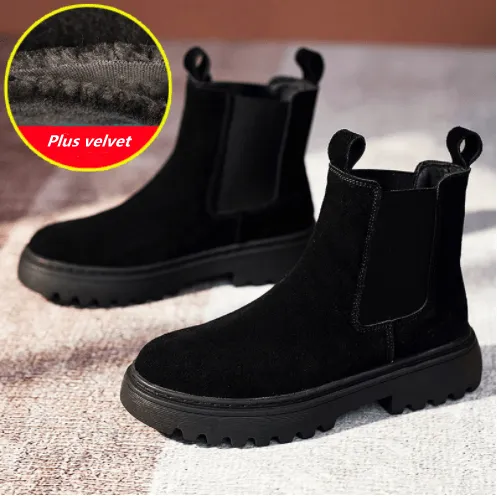 New Martin Boots Women's British Style Frosted Leather Women's