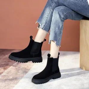 New Martin Boots Women's British Style Frosted Leather Women's