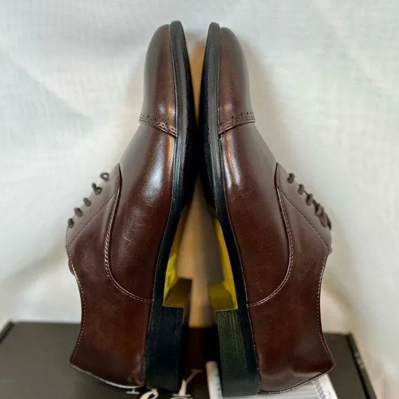 New NYC Mens DAMIAN Faux Leather Cap toe Oxfords Dress Shoes / Sz 8